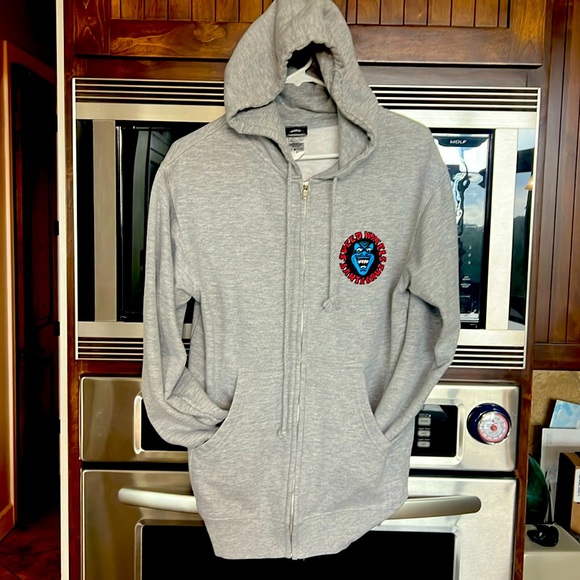 SANTA CRUZ SCREAMING HAND GRAY ZIP UP mens HOODIE, size S - Picture 3 of 6